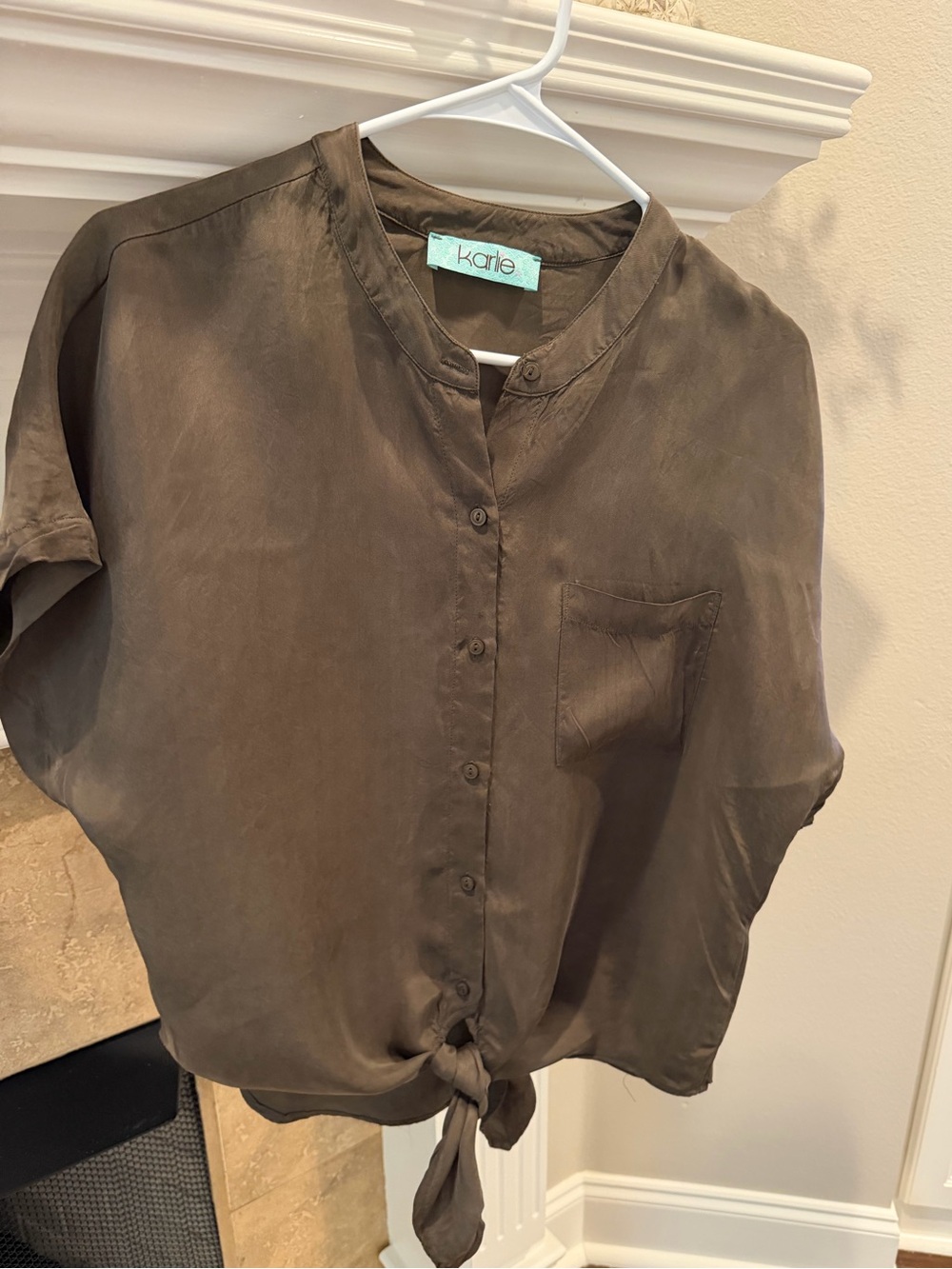 Karlie  Front Tie Blouse